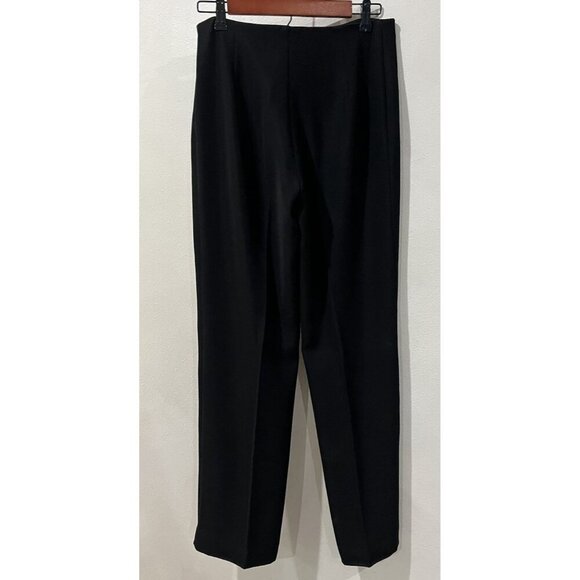 Joseph Ribkoff Pants Womens 8 High Waisted Flared Wide Leg Pants Black Zip Up - Picture 2 of 4